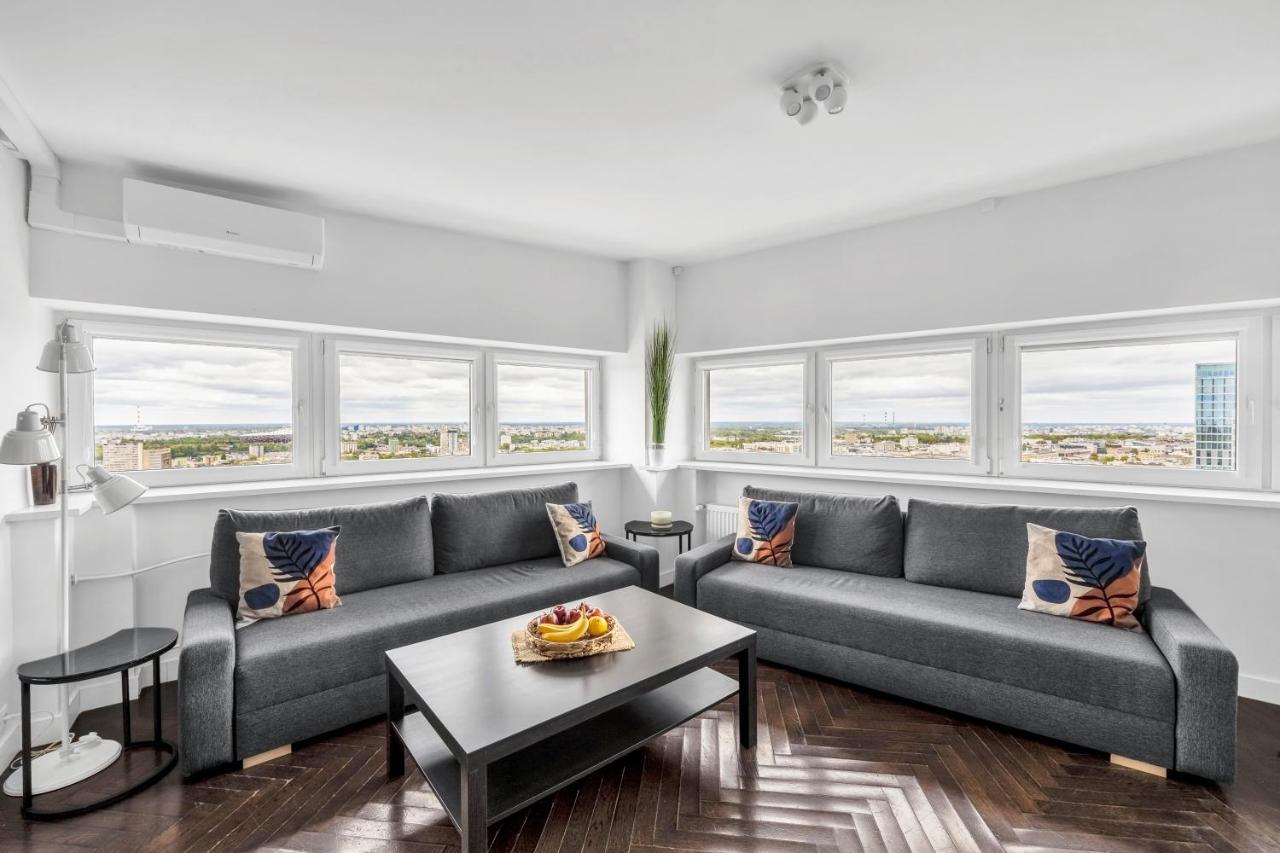 23Rd Floor 3Br Apt With Views Of Warsawa Bagian luar foto