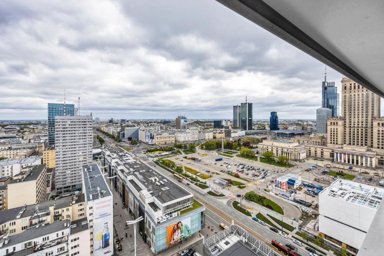 23Rd Floor 3Br Apt With Views Of Warsawa Bagian luar foto